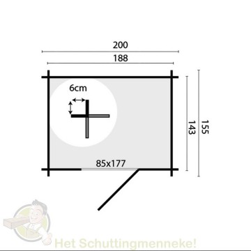 Blokhut Irina grondplan