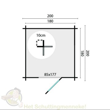 Blokhut Richard grondplan