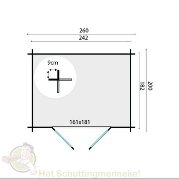 Blokhut Robert grondplan