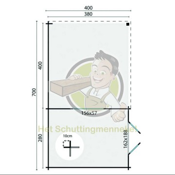 Blokhut Anton grondplan