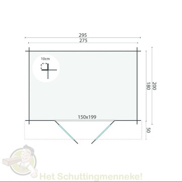 Blokhut Anja grondplan
