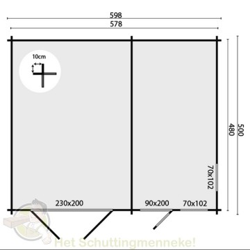 Garage Moa grondplan