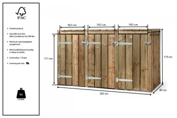 Volentehoutencontainer ombouw drie dubbel andre87205691732994